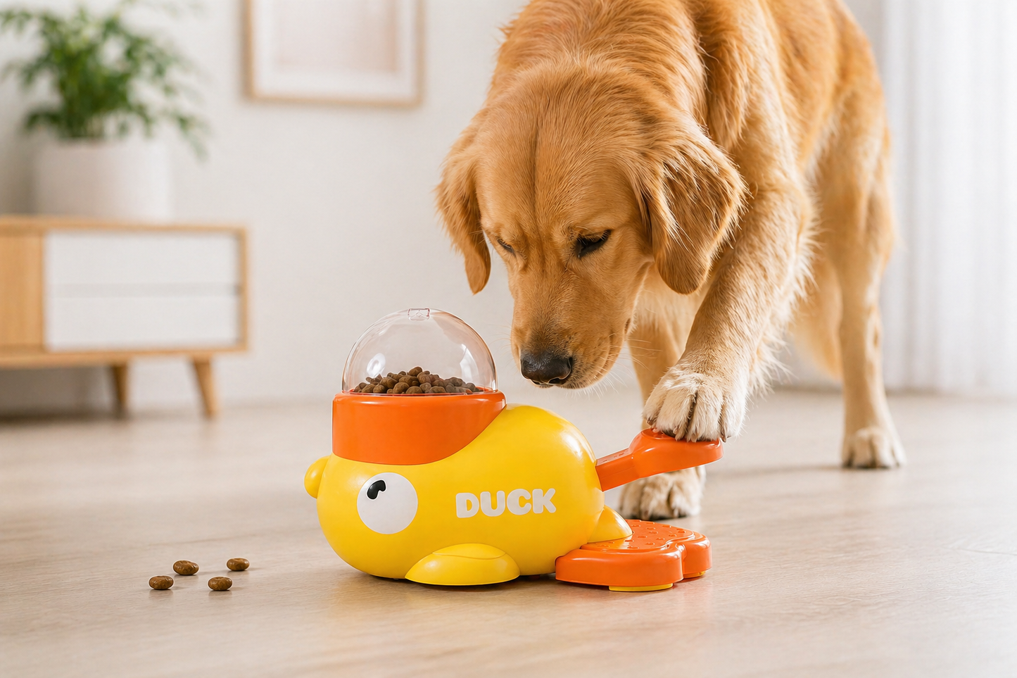Duck Interactive Puzzle Feeder for Dog
